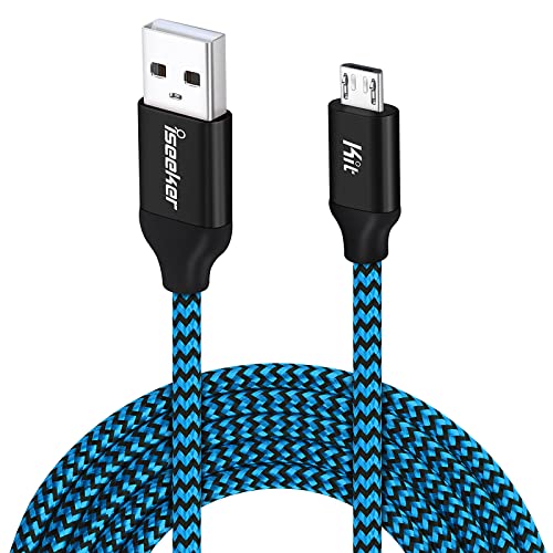 Micro USB Charger Cable, [15 Ft] Durable Extra Long USB 2.0 Charge Cord Compatible for Android/Windows/Smartphones/Samsung/HTC/Motorola/Nokia/LG/Tablet and More(Blue)