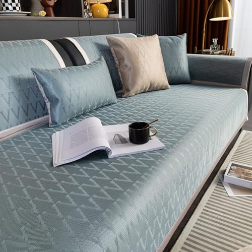 �A�C�X�V���N��p�\�t�@�J�o�[ ����~�ߗ��n�t�� - �􂦂郂�_���ȃX���b�v�J�o�[ 2�`4�N�b�V�����\�t�@�p�AL/U���^�v���e�N�^�[ Blue 30*50cm/11.81*19.69in Lumbar Pillow Cover