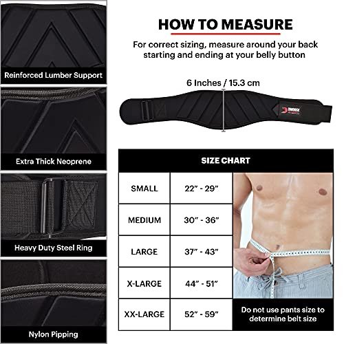 DMoose gym belt for men weight lifting. Weight Belt Gym squat Weightlifting Powerlifting Workout Heavy Duty Training Strength Training Equipment - Black Small