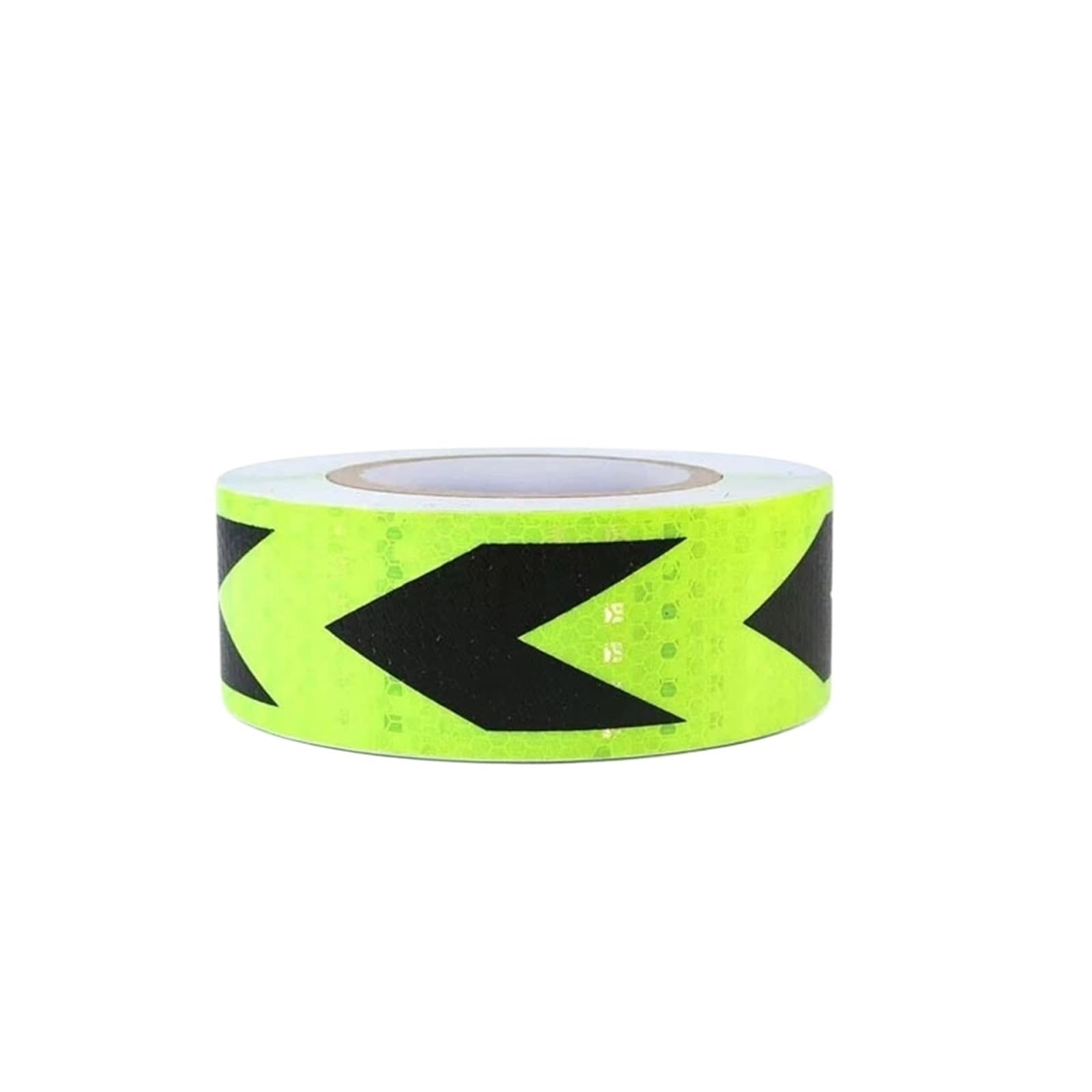 Yuzguhey Green Black Reflective Tape, Self Adhesive Fluorescent Reflector Warning Tape, 5 Meters Multicolor Arrow Guide Sign Pack Of 3(Green Black)