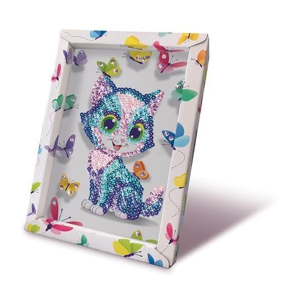 Kit de manualidades de lentejuelas 20312 infantil multicolor para mosaico brillante y costura 5
