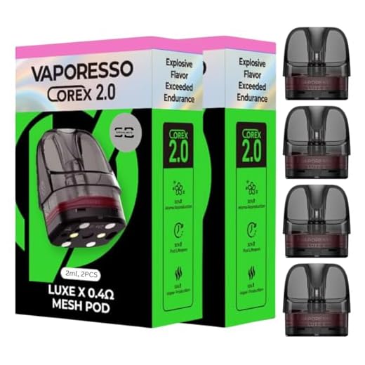 Vaporesso Luxe X Corex Pods (0.4) - 2 x 2 Pack Compatible with Luxe XR Max, X/X2, X Pro - No Nicotine (0.4 2 x 2 Packs)