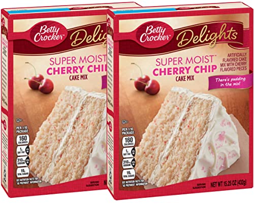 Image of Betty Crocker Super Moist Cake Mix-Cherry Chip-15.25 Oz,2 Pack