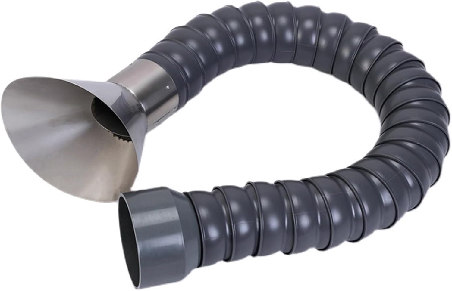 Industrial Fume Extractor Hose - 360° Adjustable Bamboo Tube for Air, Smoke & Dust Removal System, Solder Exhaust Pipe, 68mm/2.7in Diameter, 2m/6.5ft Length