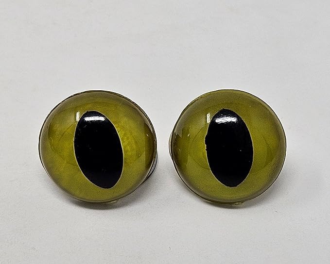 18mm Green Cat Eyes Plastic Kitty Safety Eyes for Craft Crochet Amigurumi Dolls or Puppets (Bulk Pack of 144)
