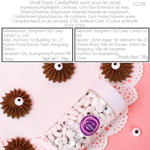 Image of Candy Eyes for Decorating Edible Small Candy Eyes Eyeballs Halloween Sprinkles for Cake Cupcakes Toppers Cookies Baking Decoratings Christmas (1cm Eyes)