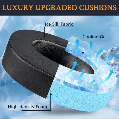 SOULWIT Cooling Gel Replacement Ear Pads for JBL Live 500BT/Live 500 BT Around-Ear Wireless Headphone, Earpads Cushions with Noise Isolation Foam - Black by SOULWIT - Used condition - Image 4