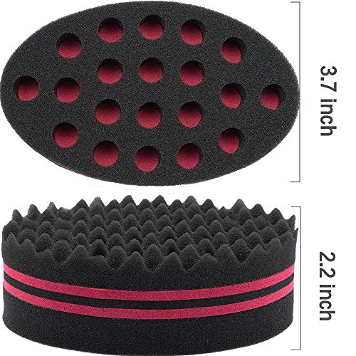 Hair Magic Twist Sponge Two Sides Dread Afro Coil Barber Sponge For Curl Curling Sponge Brush Men And Women Foam Hair Wave Sponge Big And Small Holes For Boy Girl Long Short Hair 1 Pcs #TOP4
