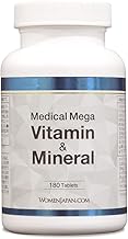 Medical Mega Vitamins & Minerals 180 Capsules (30 Days) x 1 Bottle Mega-Vitamins Multivitamins Mineral Supplements Made in USA (1)