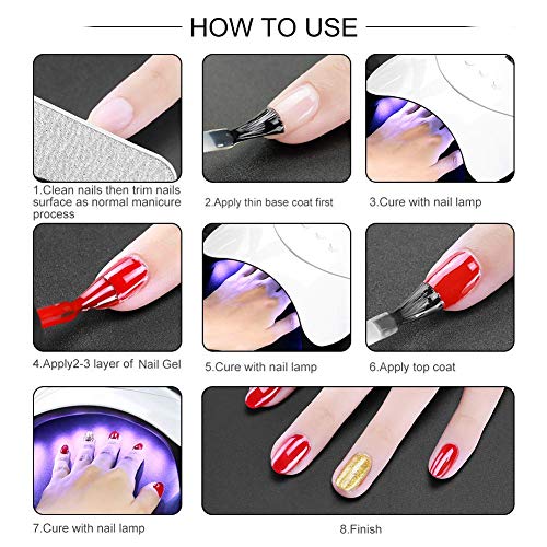 Gel Nail Polish Set 6 Colors Silver Nude Nail Polish Glitter Soak Off Nail Gel U V Nail Gel for Nail Art Salon Design Manicure Starter Set - Thumbnail 4