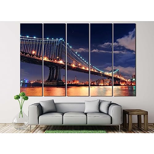 Pont de Manhattan la nuit №123 ZELLART toile évasion urbaine
