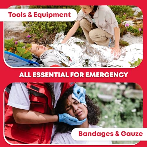 Image of Ever Ready First Aid EMS First Responder Fully Stocked Trauma First Aid Kit - Black