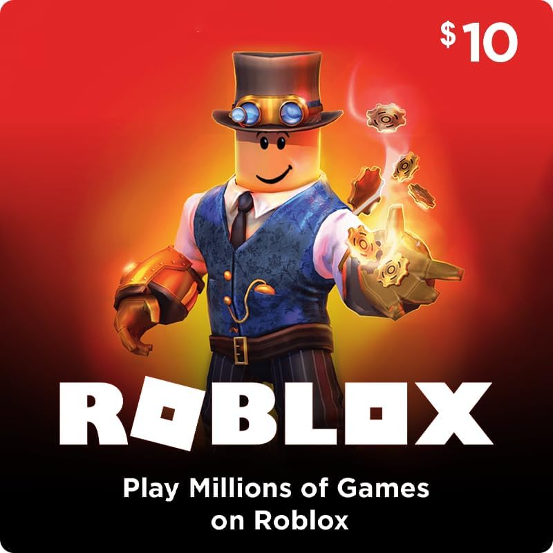 Roblox: $10 USD Robux Credit Gift Code - Redeem Worldwide [Includes Exclusive Virtual Item] [Smart Delivery] [video game]