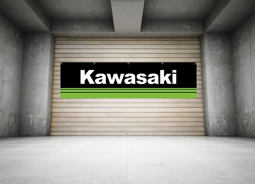 ENMOON Flag for Logo Banner (2x8ft, 150D Poly) Vivid Color and UV Fade Resistant- Banner Great for College Dorm,Room Man Cave Garage New Bannner with 6 Brass Grommets