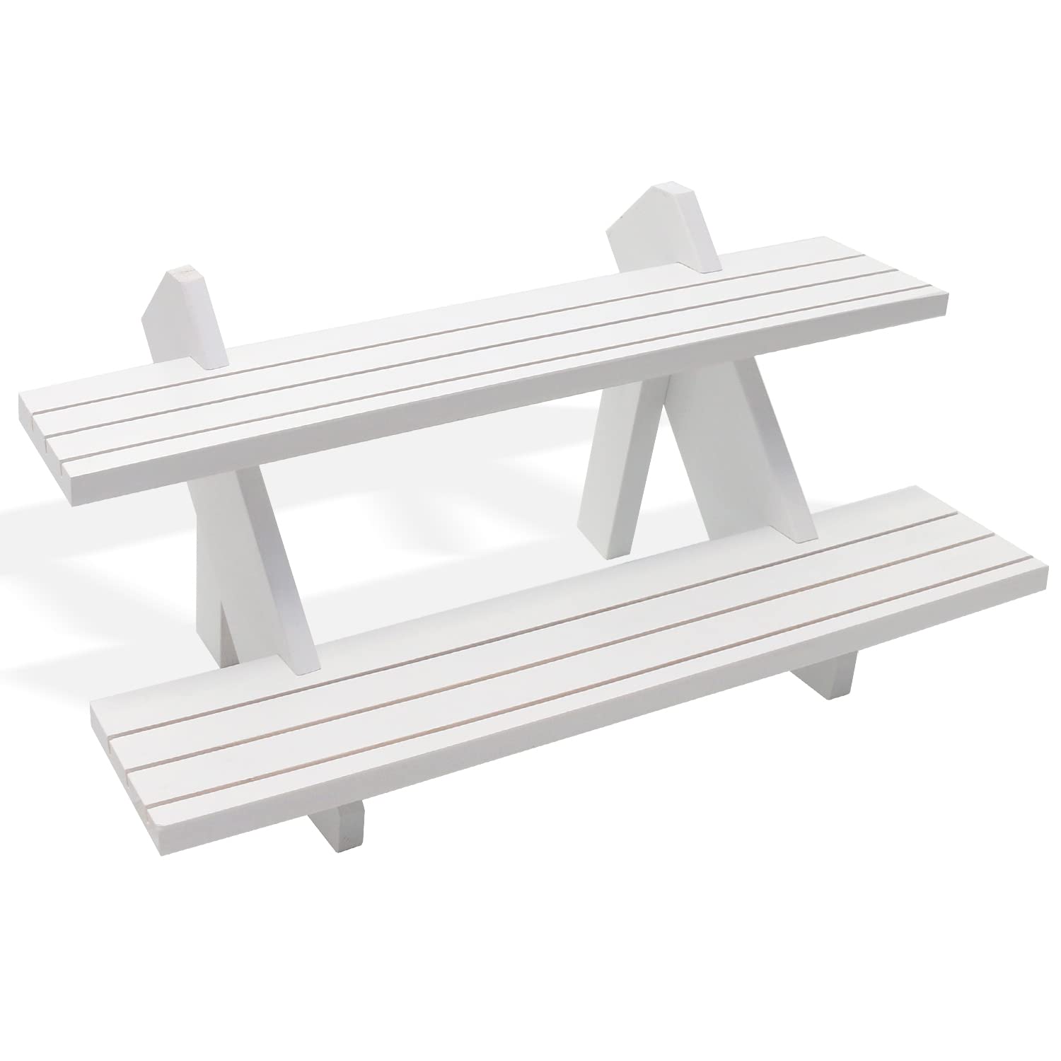 Auroal 2 Tier Earring Display Stands for Selling, Retail Display Riser Earring, Ring Holder Stand, Removable Countertop Small Merchandise Display