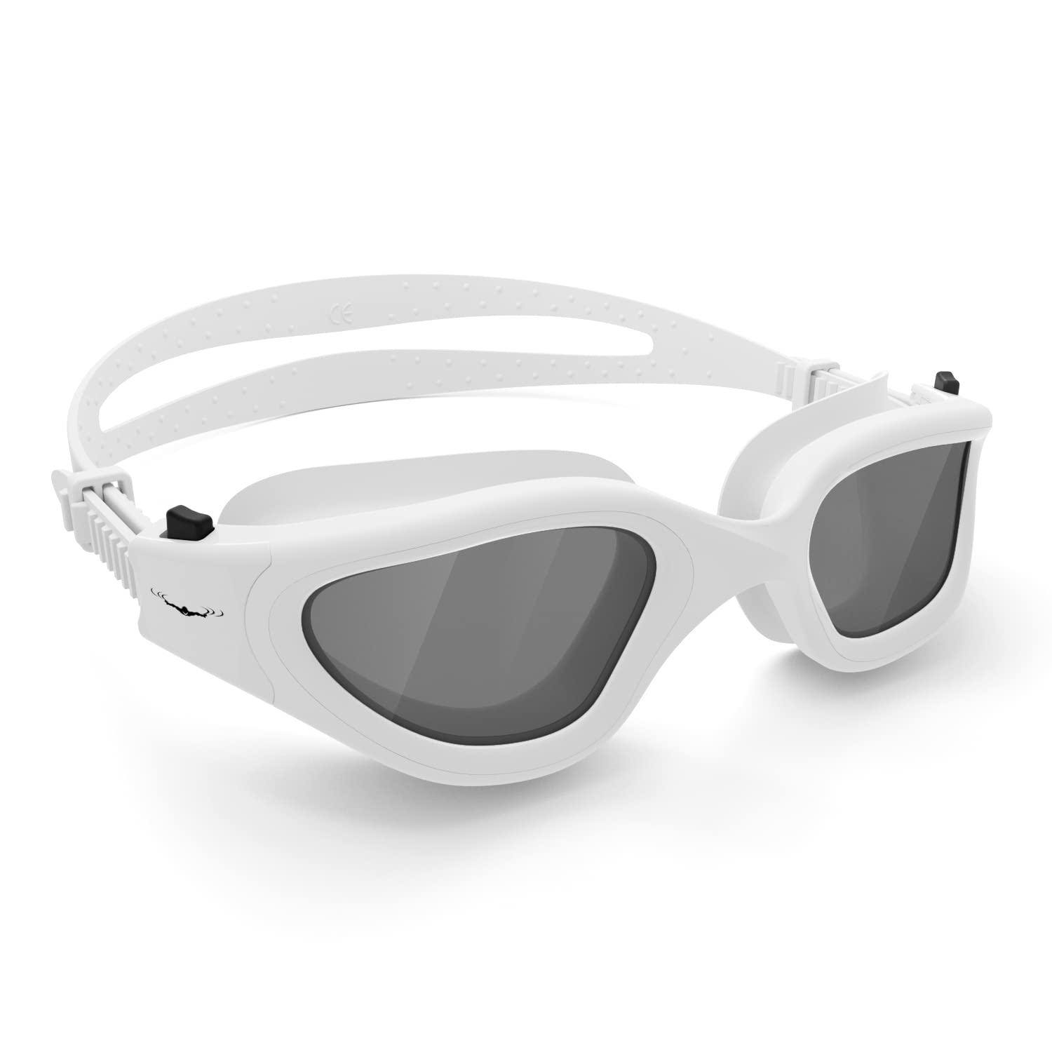 AqtivAqua Swimming Goggles Adult and Kids Goggles Kids 6-14 Men Women Swim Children Boys Girls DX-S (All White frame - Image 2
