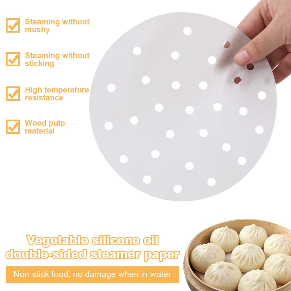 Lot De 250 Feuilles De Papier Dim Sum Pour Suceur En Bambou, Friteuse à