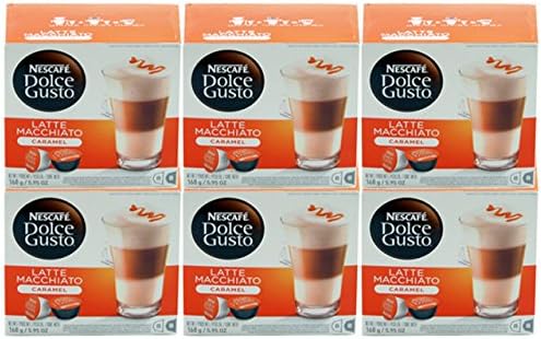 Dolce Gusto Caramel Latte Macchiato (Case of 6 packages; 96 Capsules Total)
