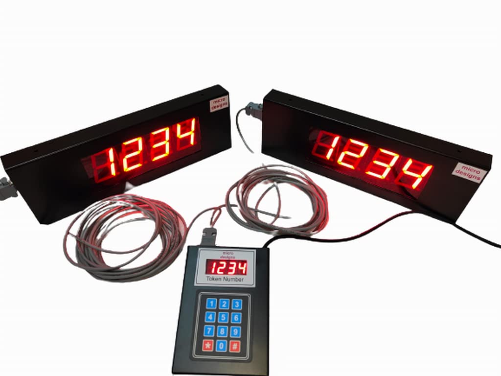 micro designs 4-digit Token Display System with two displays with ding dong sound; Fully metal body; 5 m + 5 m cable (B0BJVCLC5J) Amazon Price History, Amazon Price Tracker