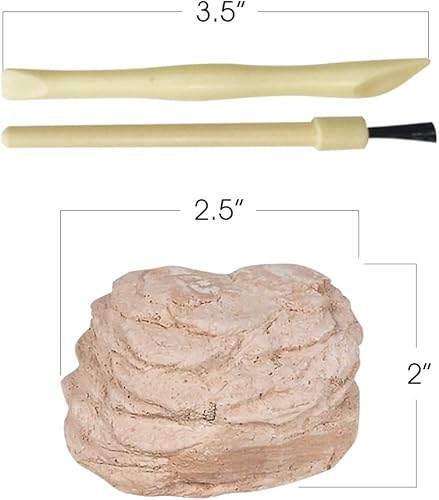 Miniatura 3 de ArtCreativity Kit de excavación de meteoritos de 2 pulgadas, juego de excavación de meteoritos con 2 herramientas de excavación, divertido juguete