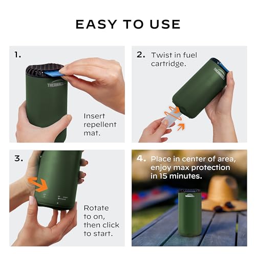 Image of Thermacell Mosquito Repeller Patio Shield; Includes 12-Hour Refill; Highly Effective Mosquito Repellent for Patio; Bug Spray Alternative; Scent Free; No Candles or Flames