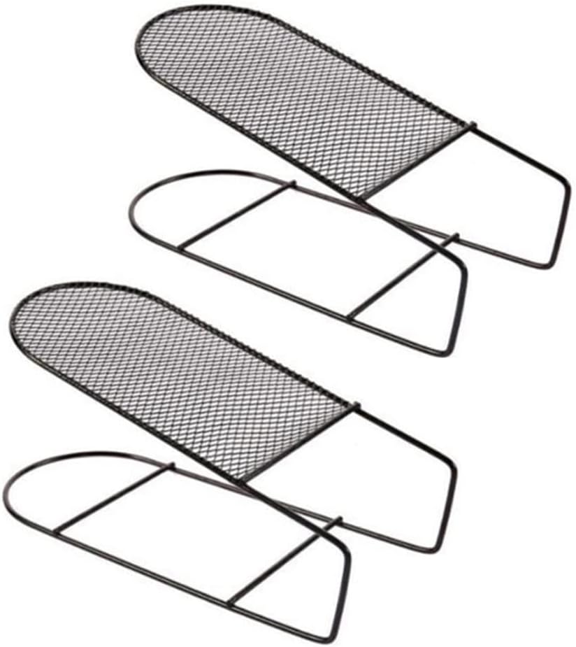 2pcsアイアンダブルレイヤーシューズラック シンプルな統合靴サポート 表面中空のグリッド 寮