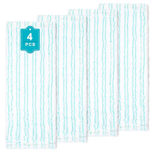 Magpixel Ersatzbezug für Leifheit Bodenwischer: Profi XL Micro Duo/Cotton Plus 4 Stück Wischmopp Bezug für Leifheit Wischmop Mikrofaser Wischbezug Hochsaugend Mühelos Sauber für alle Böden