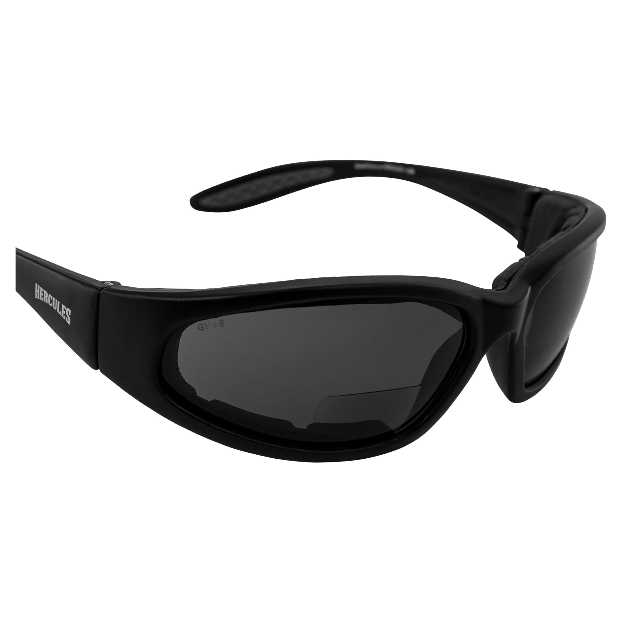 Global Vision Hercules Z87.1 Lot de 2 paires de lunettes de soleil de sécurité pour moto avec monture noire et verres fumés et jaunes Grossissement +2,5