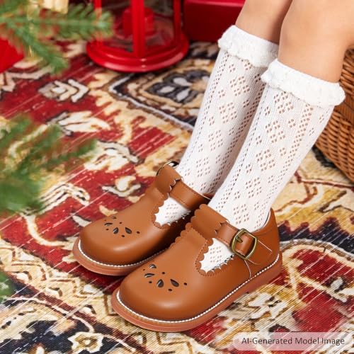Image of Felix & Flora Toddler Little Girl Mary Jane Dress Shoes - Ballet Flats for Girl Party School Shoes
