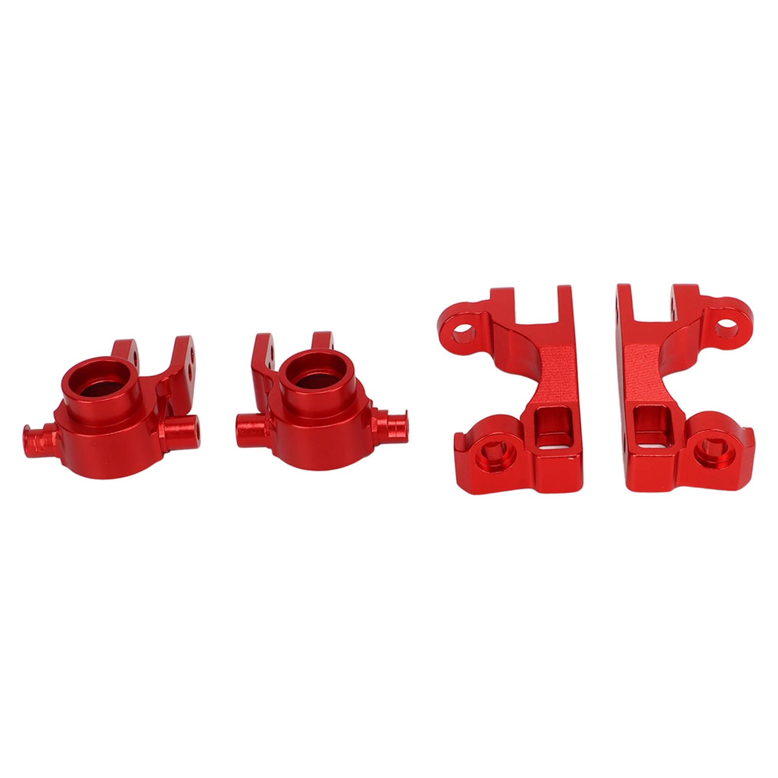 Zestaw kierowniczy RC Zestaw bloków C Części zamienne o wysokiej wytrzymałości ze stopu aluminium do sań Traxxas 1/10 samochodów RC ze śrubami mocującymi, łożyskami i nakrętkami (Czerwony)
