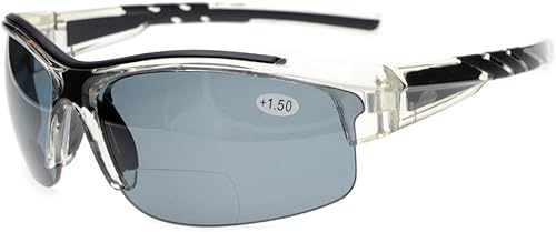 Eyekepper TR90 - Gafas de sol bifocales polarizadas sin montura con montura transparente +2.5