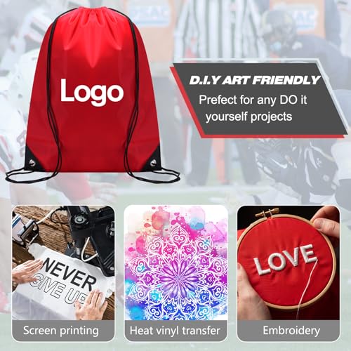Image of Shappy 160 Pcs Drawstring Backpack Bulk Sports Gym Cinch Bag Polyester String Bag for Men Women (4 Colors)