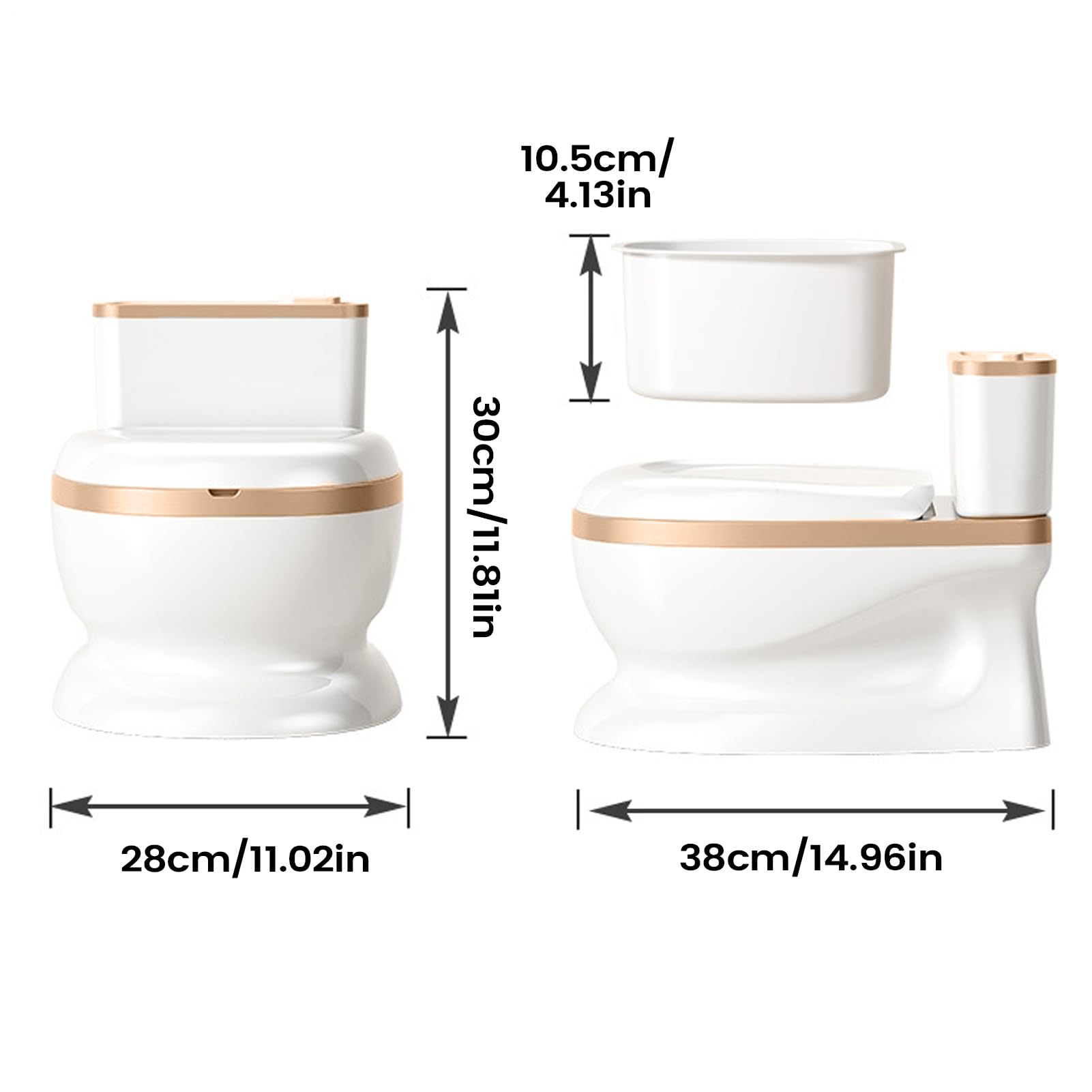 Toaleta dziecięca z przyciskiem spłukiwania i efektem dźwiękowym | trener nocnika dla dziewcząt i dziewcząt, idealna do łazienki, salonu, sypialni, pokoju zabaw i przedszkola