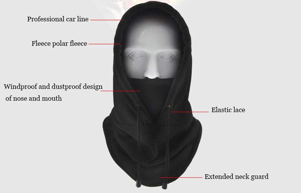 Balaclava Ski Mask for Men Women Full Face Breathable Sports Mask Cold Weather Face and Neck Mask Balaclava Outdoor (Black)