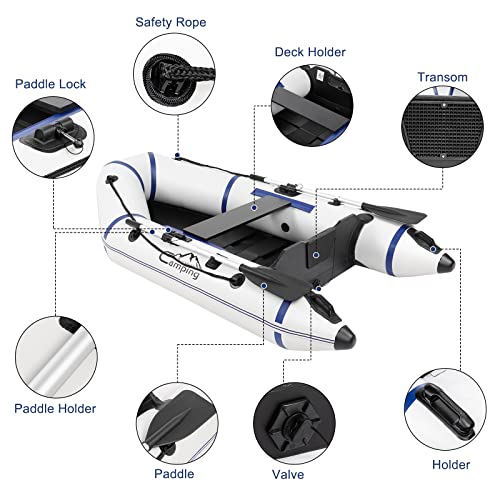 Shipping From The Usa Inflatable Assault Boat - Perfect For Couples, Safe And Practical 7.5Ft Pvc 180Kg Water Adult Off White #TOP2