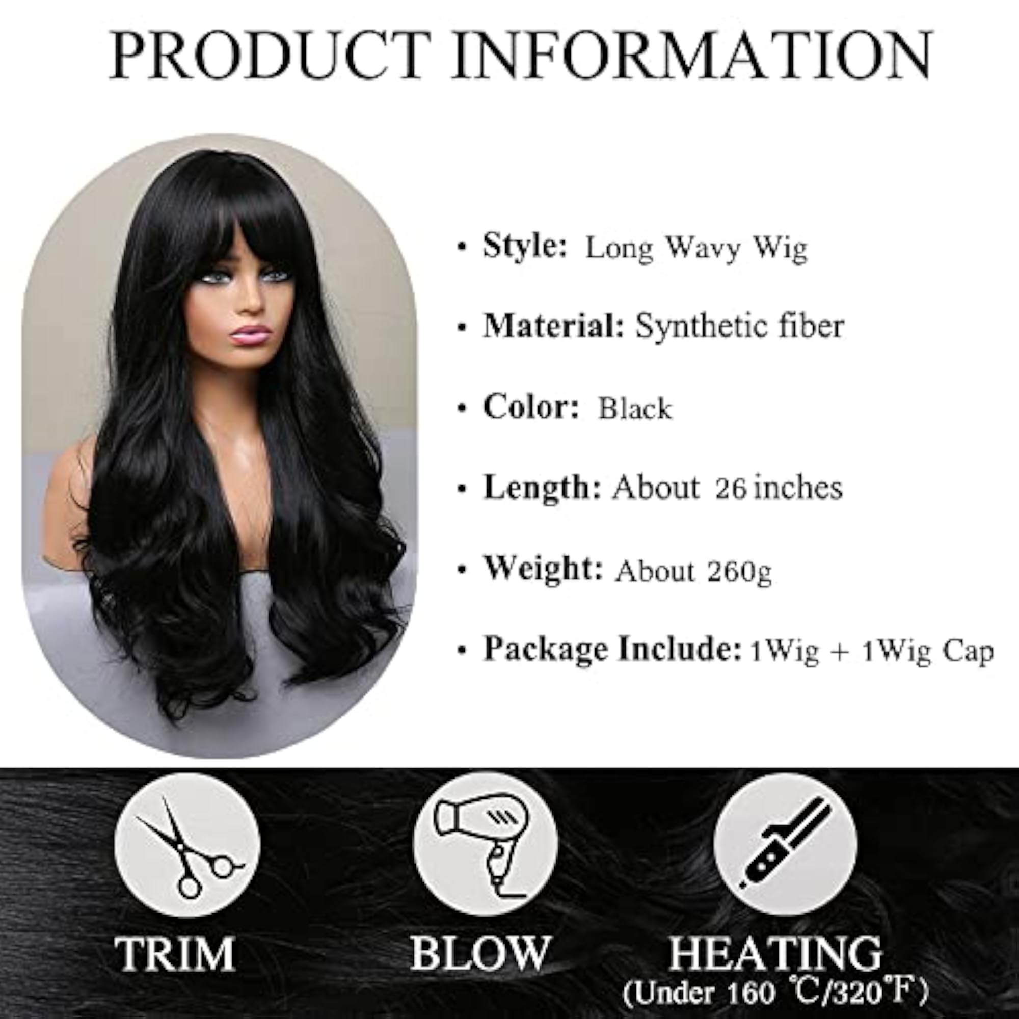 Women's Curly Wavy Synthetic Hair Wig