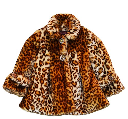 Foxfire Lilly Patricia Brown Leopard Faux Fur Coat