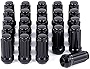 M14x1.5 Lug Nuts Black with Spline Tuner, XL 2 inches Length Conical Aftermarket Wheel Nut, Compatible with Chevy GMC Ford Cadillac Lincoln SAAB Saturn Silverado 1500 Savana, Set of 24