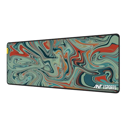 Image of Ant Esports Tropical Wave Unique Mouse Pad Gaming Mouse Pad Extended Mouse Mat for Mouse Keyboard Stitched Edges Waterproof Non-Slip Base Mousepads for Office Home Shop Gaming Extra Large Dusky Green
