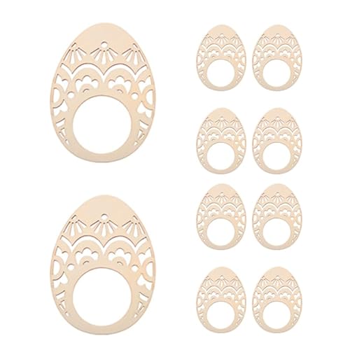 LIFKOME 10 Piezas Anillos De Servilleta De Madera para Mesa De Comedor Decoración De Pascua Soportes Elegantes para Fiestas Bodas Y Eventos