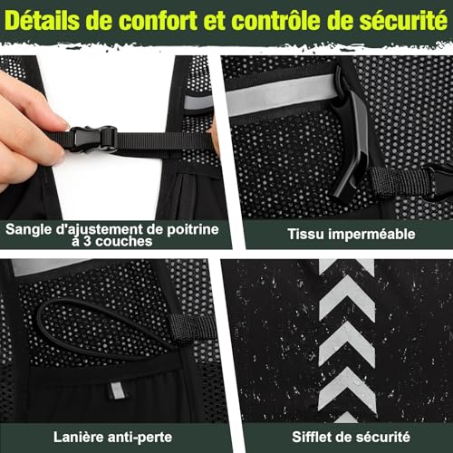 Gilet hydratation running de qualité supérieure et finitions soignées - 4