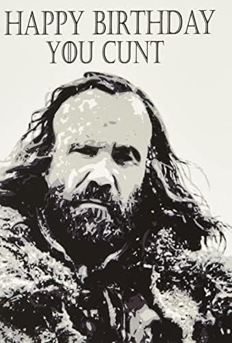 Cheeky Chops Cards Game of Thrones Birthday Card Rude and Offensive - The Hound c363, Full colour
