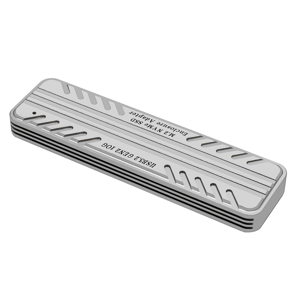 Carcasa M.2 NVMe de aluminio premium USB3.2 Gen2 de 10 Gbps para SSD 2280 7