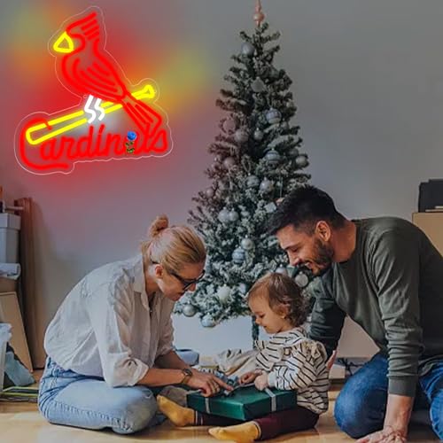 Image of Baseball Neon Sign for Wall Decor Dimmable Baseball Team Led Neon Sign for Man Cave Bedroom Sport Club Garage Party Bedroom Dorm Birthday Gift for Fans Size 13 * 13.4 In(ZYLD134)