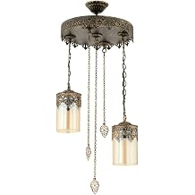 Fer Chandelier H rrem authentic rustic vintage pendant lamp Living Room - Kitchen - Bedroom 2-piece chandelier