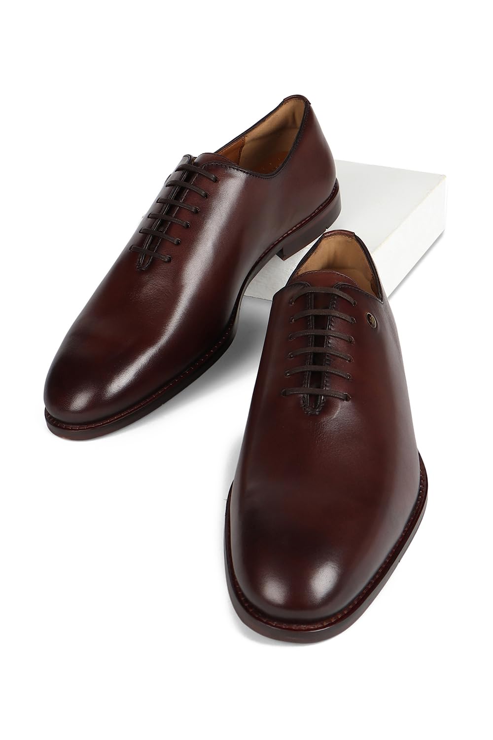 Louis Philippe Men Brown Leather Lace Up Shoes (B0D5BVWVSF) Amazon Price History, Amazon Price Tracker