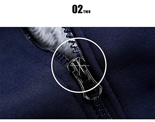 Easyoyo Moletom masculino com capuz e zíper de inverno pesado forrado de lã de ovelha jaqueta de cam