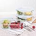 3 Pack Glass Meal Prep Containers 3 Compartment with Fitting Stainless Steel Cutlery in Compartment Lids BPA Free-Glass Food Prep Containers Lunch Containers Ideal for Portion-Control & Food Storage