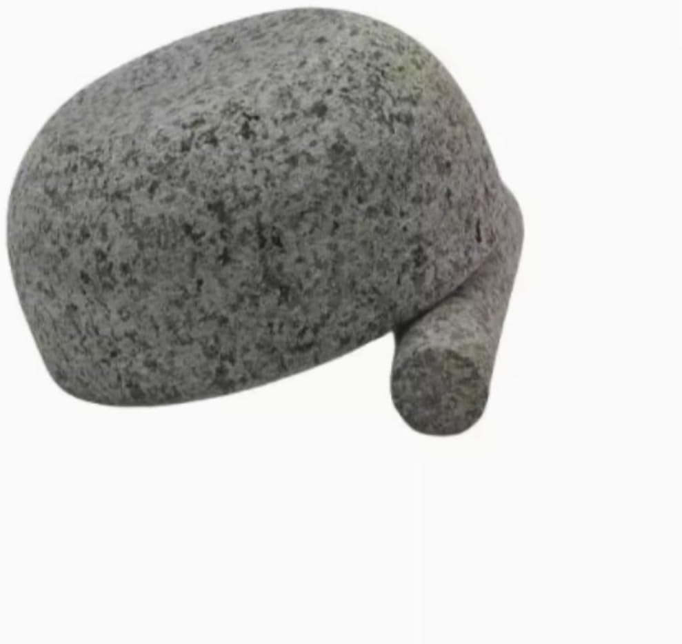 Mortar and Pestle Set Rock Grinder Manual Garlic Masher Stone Mortar Spice Jar Garlic Masher Pestle Set Seasoning Spice Tools