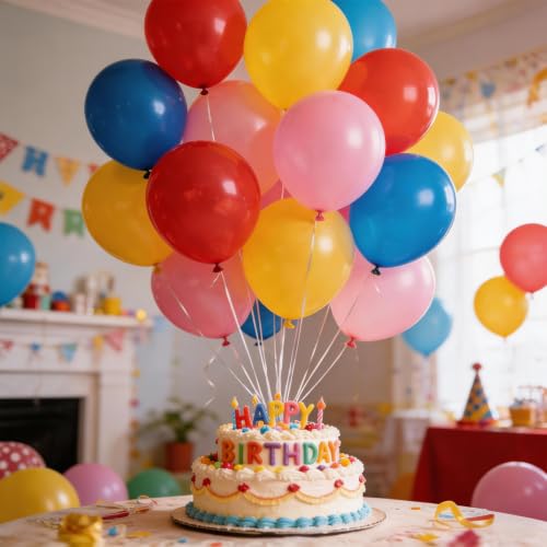 Image of Balloons Birthday Decorations Party Balloons - 100 Pack Balloon 12 inch for Birthday Bridal Shower Wedding Party Decorations